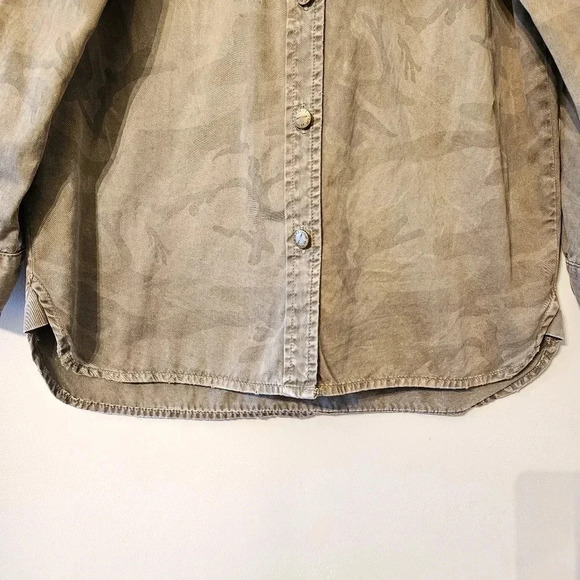 Current Elliott Women’s The Perfect Shirt Cotton Army Camo Button Down  Shirt S. - Picture 9 of 15